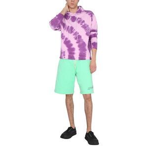 MSGM Tie-Dye Logo Hoodie Men LILAC Sweaters & Cardigans